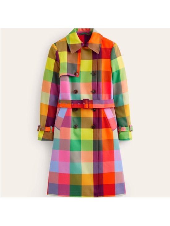 Boden Jackets & Blazers - Boden Neon Belted Trench Coat Size 6R NWT